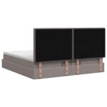 vidaXL Ottoman posteľ s matracom a LED Sivohnedá 200 x 200 cm Látka – Obrázok 8