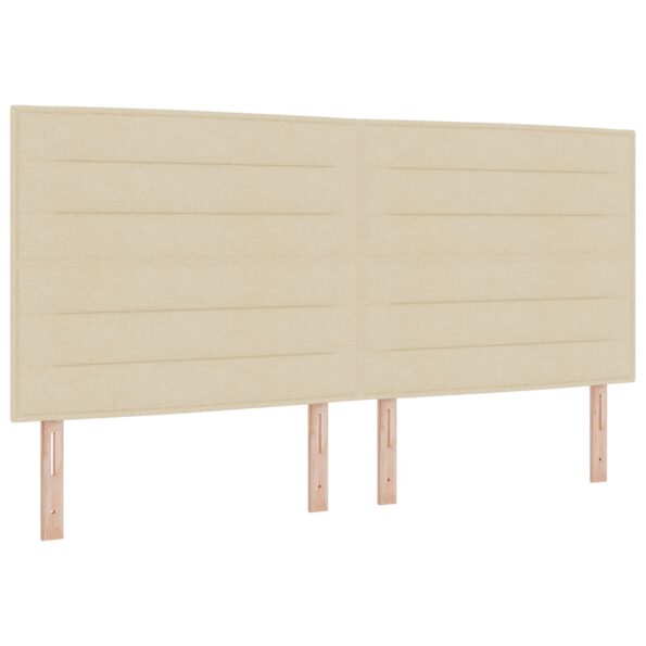 vidaXL Ottoman posteľ s matracom a LED Krémová 200 x 200 cm Látka – Obrázok 3