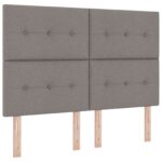 vidaXL Ottoman posteľ s matracom a LED Sivohnedá 160 x 200 cm Látka – Obrázok 3