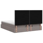 vidaXL Ottoman posteľ s matracom a LED Sivohnedá 180 x 200 cm Látka – Obrázok 10