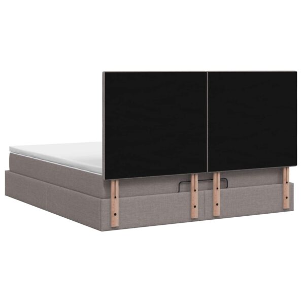 vidaXL Ottoman posteľ s matracom a LED Sivohnedá 180 x 200 cm Látka – Obrázok 10