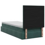 vidaXL Ottoman posteľ s matracom a LED Tmavozelená 80 x 200 cm Zamat – Obrázok 10