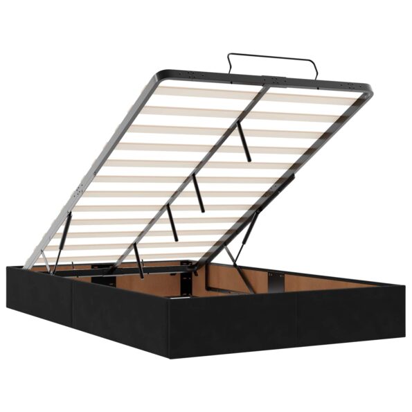 vidaXL Ottoman posteľ s matracom a LED Čierna 120 x 200 cm Zamat – Obrázok 6