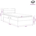vidaXL Postel s úložným prostorem a matrací Sivohnedá 90 x 200 cm – Obrázok 11