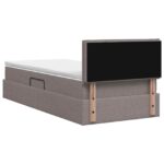 vidaXL Postel s úložným prostorem a matrací Sivohnedá 90 x 200 cm – Obrázok 8