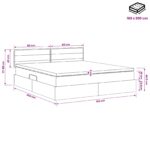 vidaXL Postel s úložným prostorem a matrací Sivohnedá 160 x 200 cm – Obrázok 11