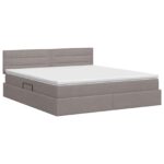 vidaXL Postel s úložným prostorem a matrací Sivohnedá 180 x 200 cm – Obrázok 7