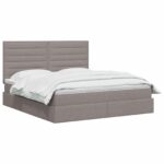 vidaXL Postel s úložným prostorem a matrací Sivohnedá 160 x 200 cm – Obrázok 3