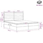 vidaXL Úložná posteľ s čelnou doskou Krémová 180 x 200 cm Látka – Obrázok 12