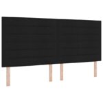 vidaXL LED úložná posteľ s matracom Čierna 200 x 200 cm Látka – Obrázok 3