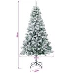 vidaXL Umelý Sklápací Vianočný Stromček 150 cm 150 LED Teplá biela – Obrázok 10