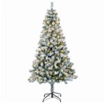 vidaXL Umelý Sklápací Vianočný Stromček 150 cm 150 LED Teplá biela – Obrázok 4