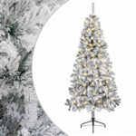 vidaXL Umelý Sklápací Vianočný Stromček 240 cm 300 LED Teplá biela – Obrázok 2