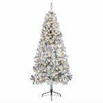 vidaXL Umelý Sklápací Vianočný Stromček 240 cm 300 LED Teplá biela – Obrázok 4