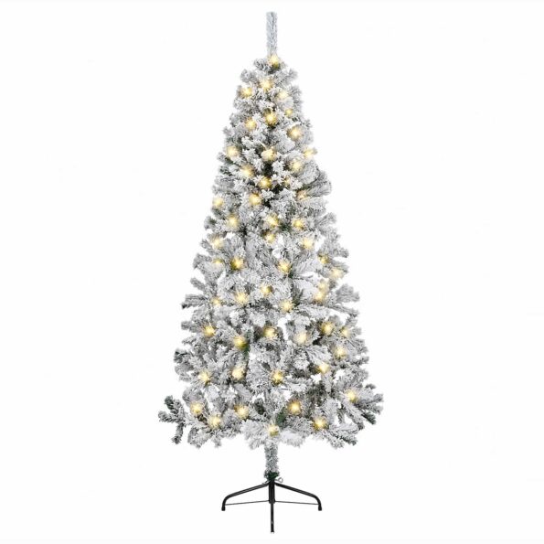 vidaXL Umelý Sklápací Vianočný Stromček 240 cm 300 LED Teplá biela – Obrázok 4