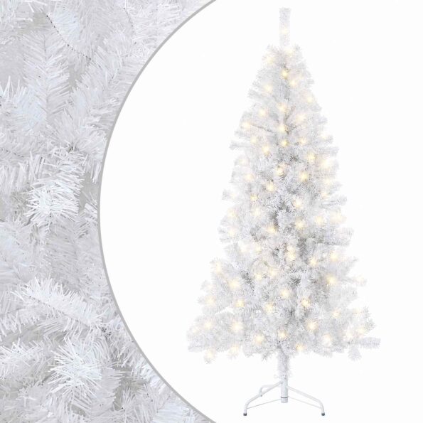 vidaXL Umelý Sklápací Vianočný Stromček 150 cm 150 LED Teplá biela – Obrázok 2