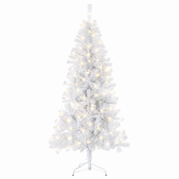vidaXL Umelý Sklápací Vianočný Stromček 150 cm 150 LED Teplá biela – Obrázok 4