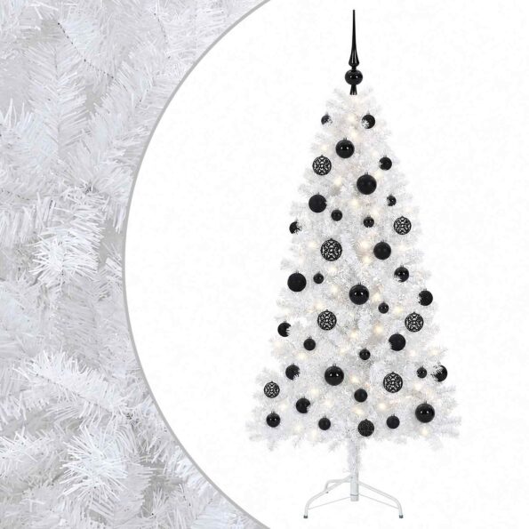 vidaXL Umelý Sklápací Vianočný Stromček 150 cm 150 LED Teplá biela – Obrázok 2