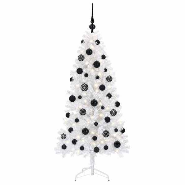 vidaXL Umelý Sklápací Vianočný Stromček 150 cm 150 LED Teplá biela – Obrázok 4