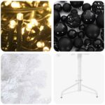 vidaXL Umelý Sklápací Vianočný Stromček 150 cm 150 LED Teplá biela – Obrázok 7