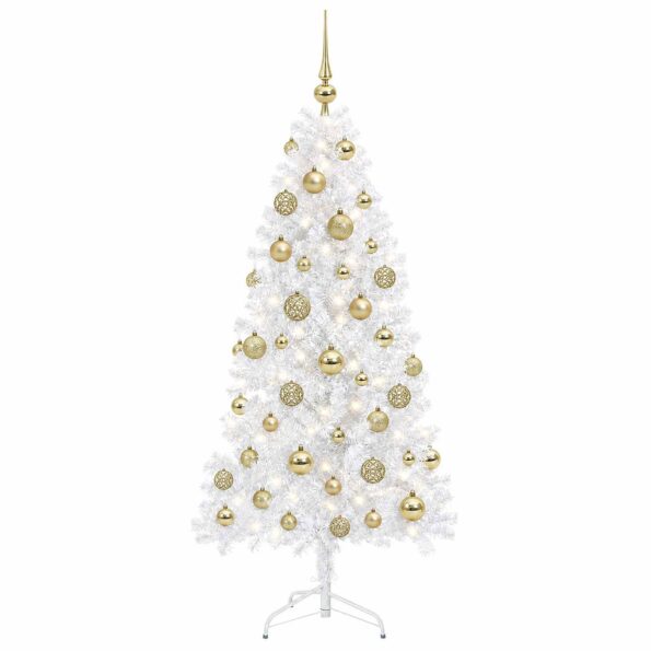 vidaXL Umelý Sklápací Vianočný Stromček 150 cm 150 LED Teplá biela – Obrázok 4
