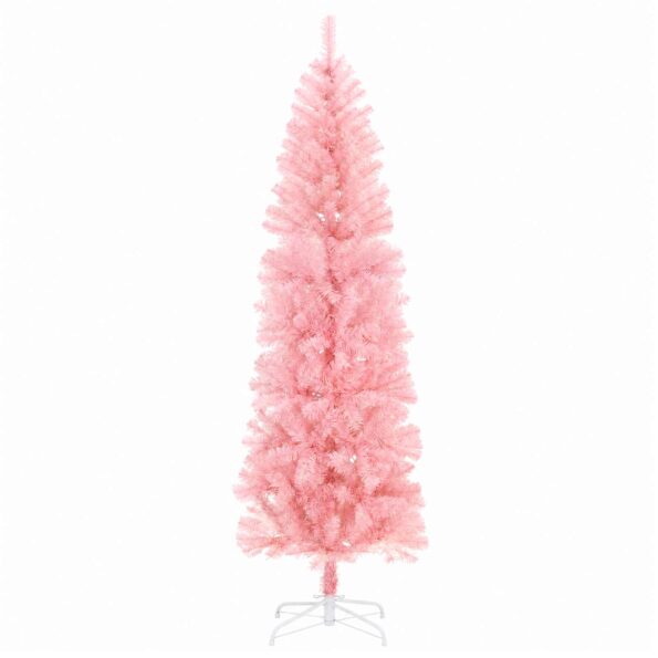 vidaXL Umelý štíhly vianočný stromček s vianočnou guľou 180 cm 300 LED – Obrázok 5