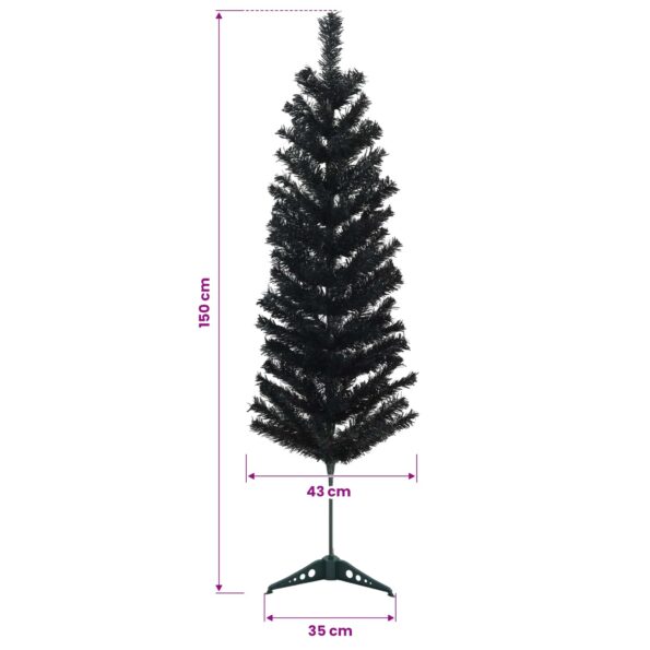 vidaXL Umelý štíhly vianočný stromček s vianočnou guľou 150 cm 150 LED – Obrázok 11