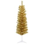 vidaXL Umelý štíhly vianočný stromček s ozdobami 120 cm 150 LED – Obrázok 5