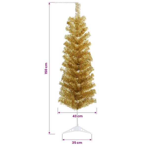 vidaXL Umelý štíhly vianočný stromček s ozdobami 150 cm 150 LED – Obrázok 11