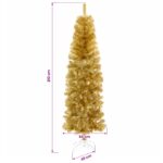 vidaXL Umelý štíhly vianočný stromček s ozdobami 210 cm 300 LED – Obrázok 11