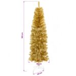 vidaXL Umelý štíhly vianočný stromček s ozdobami 180 cm 300 LED – Obrázok 11