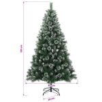 vidaXL Umelý vianočný stromček 120 cm 150 LED Teplá biela PVC a kov – Obrázok 10