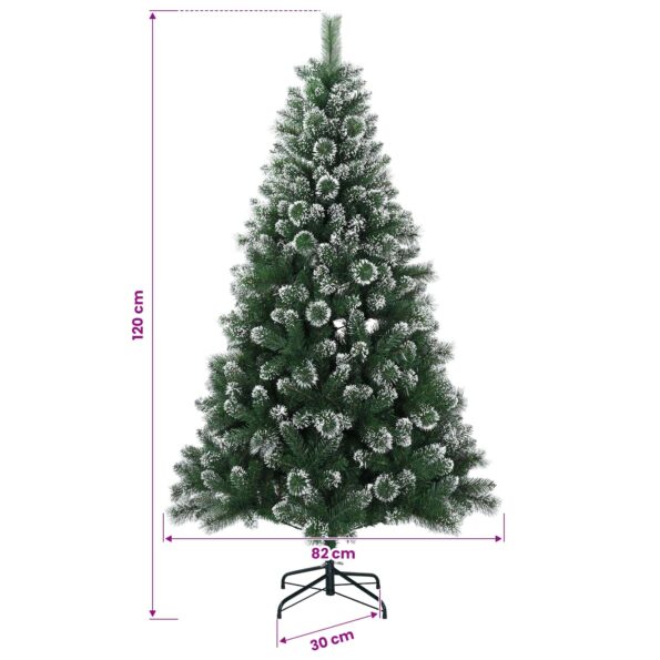 vidaXL Umelý vianočný stromček 120 cm 150 LED Teplá biela PVC a kov – Obrázok 10