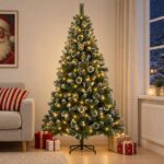 vidaXL Umelý vianočný stromček 150 cm 150 LED Teplá biela PVC a kov