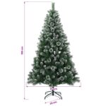 vidaXL Umelý vianočný stromček s ozdobou 150 cm 150 LED Teplá biela – Obrázok 11