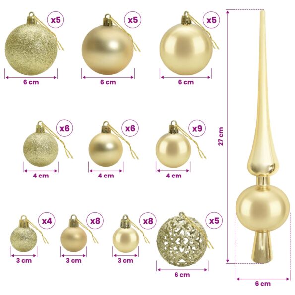 vidaXL Umelý vianočný stromček s ozdobou 150 cm 150 LED Teplá biela – Obrázok 12