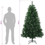 vidaXL Umelý vianočný stromček 210 cm 300 LED Teplá biela PVC a kov – Obrázok 11