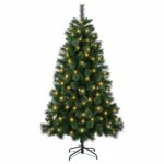 vidaXL Umelý vianočný stromček 210 cm 300 LED Teplá biela PVC a kov – Obrázok 4