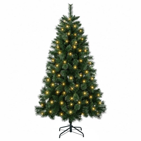 vidaXL Umelý vianočný stromček 210 cm 300 LED Teplá biela PVC a kov – Obrázok 4
