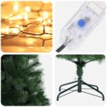 vidaXL Umelý vianočný stromček 210 cm 300 LED Teplá biela PVC a kov – Obrázok 7