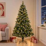 vidaXL Umelý vianočný stromček 150 cm 150 LED Teplá biela PVC a kov