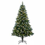 vidaXL Umelý vianočný stromček 150 cm 150 LED Teplá biela PVC a kov – Obrázok 4