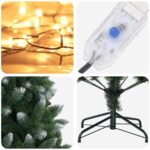 vidaXL Umelý vianočný stromček 150 cm 150 LED Teplá biela PVC a kov – Obrázok 7