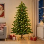 vidaXL Umelý vianočný stromček 150 cm 150 LED Teplá biela PVC a kov