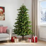 vidaXL Umelý vianočný stromček 150 cm 150 LED Teplá biela PVC a kov – Obrázok 3