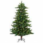 vidaXL Umelý vianočný stromček 150 cm 150 LED Teplá biela PVC a kov – Obrázok 4