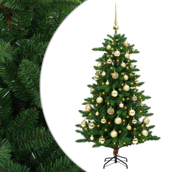 vidaXL Artificial Christmas Tree with Bauble 150 cm 150 LED – Obrázok 2