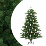 vidaXL Artificial Christmas Tree with Bauble 120 cm 150 LED – Obrázok 2