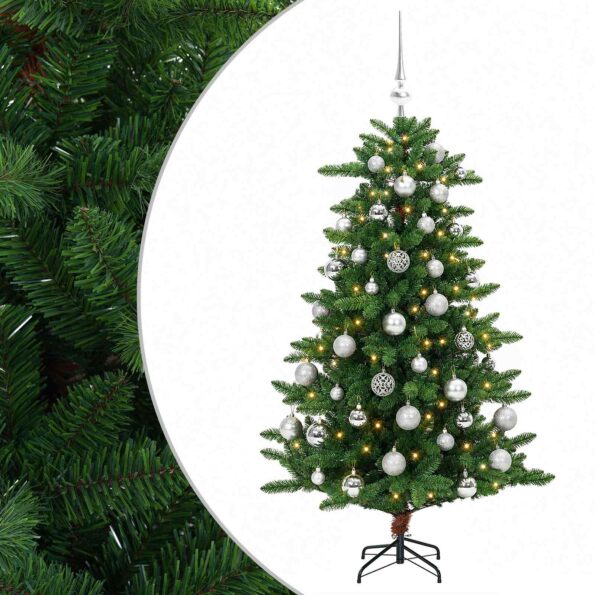 vidaXL Artificial Christmas Tree with Bauble 120 cm 150 LED – Obrázok 2