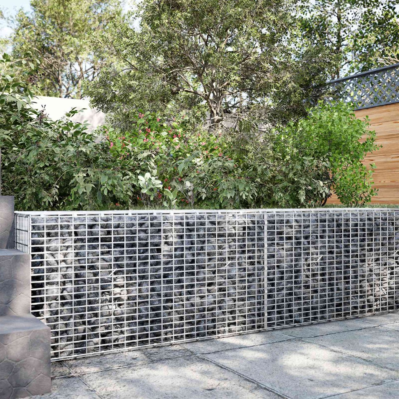 3461540_1.jpg vidaXL Gabion s drôtom 3,5 mm a sieťou 5x2,5 cm 100x10x50 cm – Obrázok 1